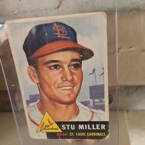 Vintage 1953 Topps Stu Miller Rookie Card.